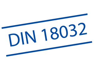 DIN 18032 (nadaje się do hal sportowych)