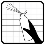 Product application in the spray bottle